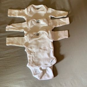 Gerber Organic 3 piece long sleeve onesies